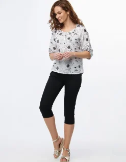 Christine Laure Pantacourts|Pantalons*Corsaire coton noir