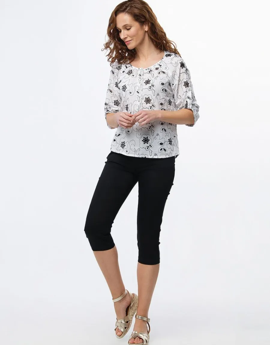 Christine Laure Pantacourts|Pantalons*Corsaire coton noir