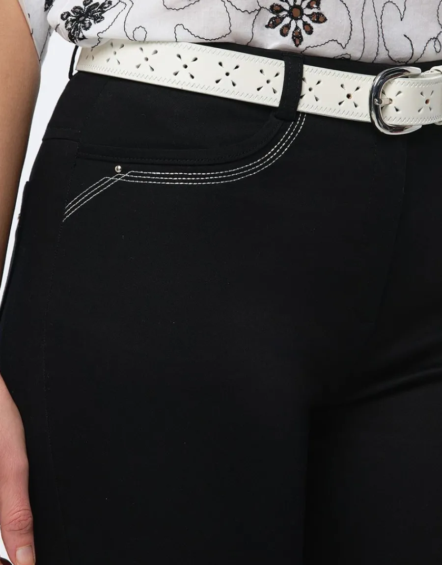 Christine Laure Pantacourts|Pantalons*Corsaire coton noir