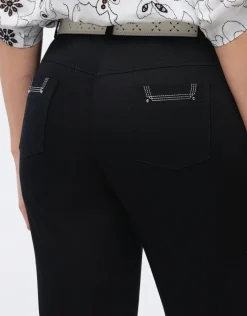 Christine Laure Pantacourts|Pantalons*Corsaire coton noir