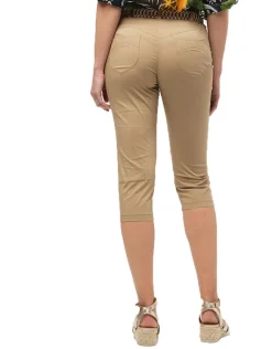 Christine Laure Pantacourts|Pantalons*Corsaire coton taupe