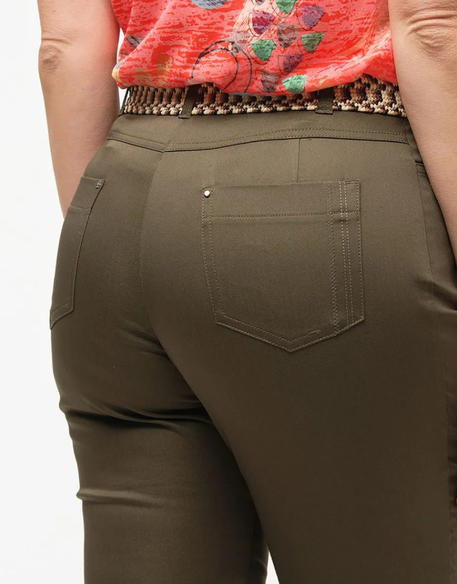 Christine Laure Pantacourts*Corsaire kaki coton