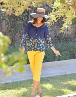 Christine Laure Pantacourts*Corsaire stretch jaune