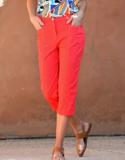 Christine Laure Pantacourts*Corsaire stretch rouge