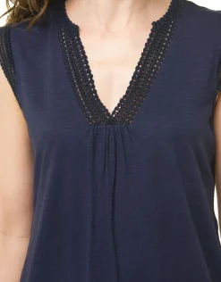 Christine Laure T-shirts|Hauts*Débardeur bleu marine