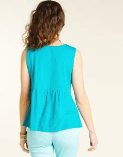 Christine Laure T-shirts|Hauts*Débardeur coton bleu