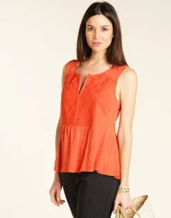 Christine Laure T-shirts|Hauts*Débardeur coton flammé