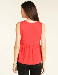 Christine Laure T-shirts|Hauts*Débardeur coton rouge