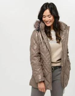 Christine Laure Doudounes|Parkas*Doudoune beige capuche