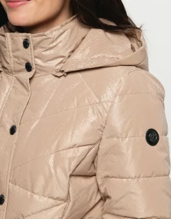 Christine Laure Doudounes|Parkas*Doudoune beige imprimé