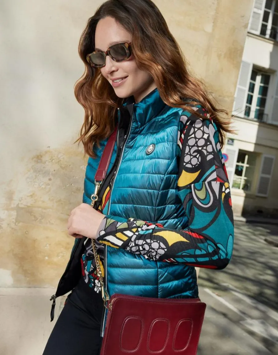 Christine Laure Doudounes|Parkas*Doudoune bleu réversible