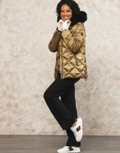 Christine Laure Doudounes|Parkas*Doudoune mordoré kaki