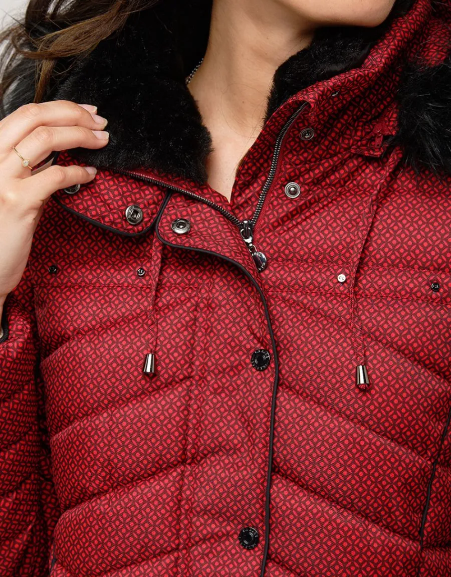 Christine Laure Doudounes|Parkas*Doudoune rouge bordeaux