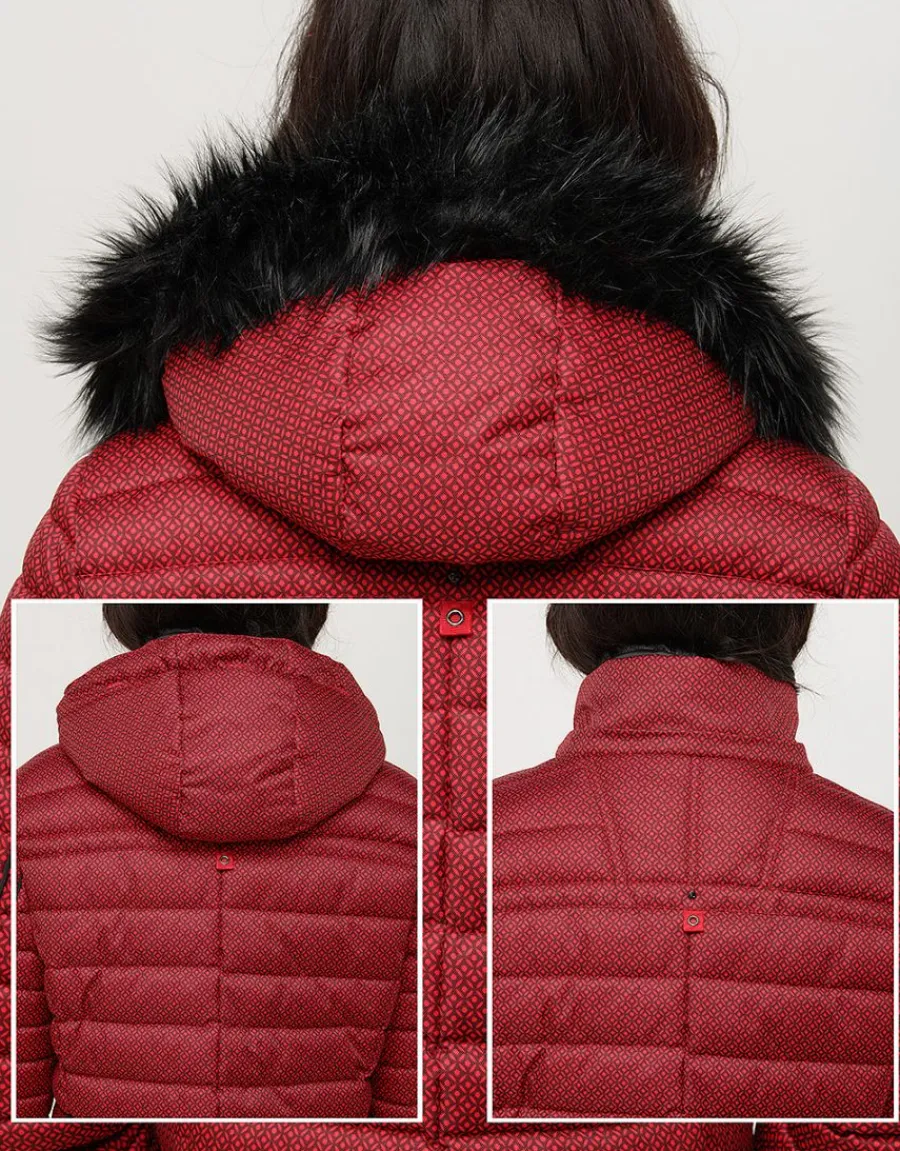 Christine Laure Doudounes|Parkas*Doudoune rouge bordeaux