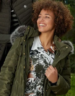 Christine Laure Doudounes|Parkas*Doudoune vert kaki