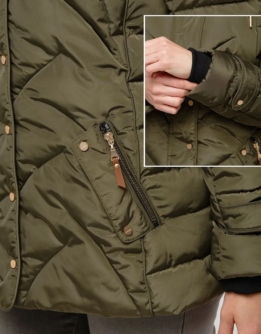 Christine Laure Doudounes|Parkas*Doudoune vert kaki