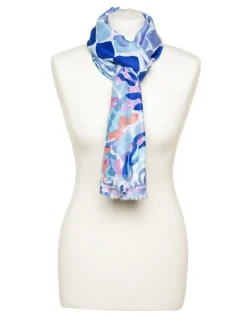 Christine Laure Foulards|Accessoires*Foulard bleu coraux