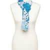 Christine Laure Foulards|Accessoires*Foulard bleu feuillages