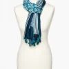Christine Laure Foulards|Accessoires*Foulard bleu imprimé