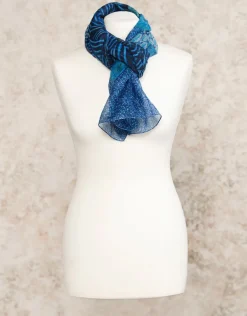 Christine Laure Foulards|Accessoires*Foulard bleu imprimé