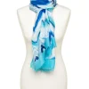 Christine Laure Foulards|Accessoires*Foulard bleu imprimé