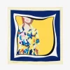 Christine Laure Foulards|Accessoires*Foulard carré jaune bleu