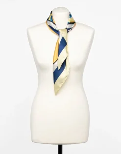 Christine Laure Foulards|Accessoires*Foulard carré jaune bleu