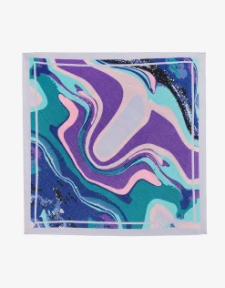 Christine Laure Accessoires|Foulards*Foulard carré plissé bleu