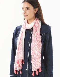 Christine Laure Foulards|Accessoires*Foulard écru et rose