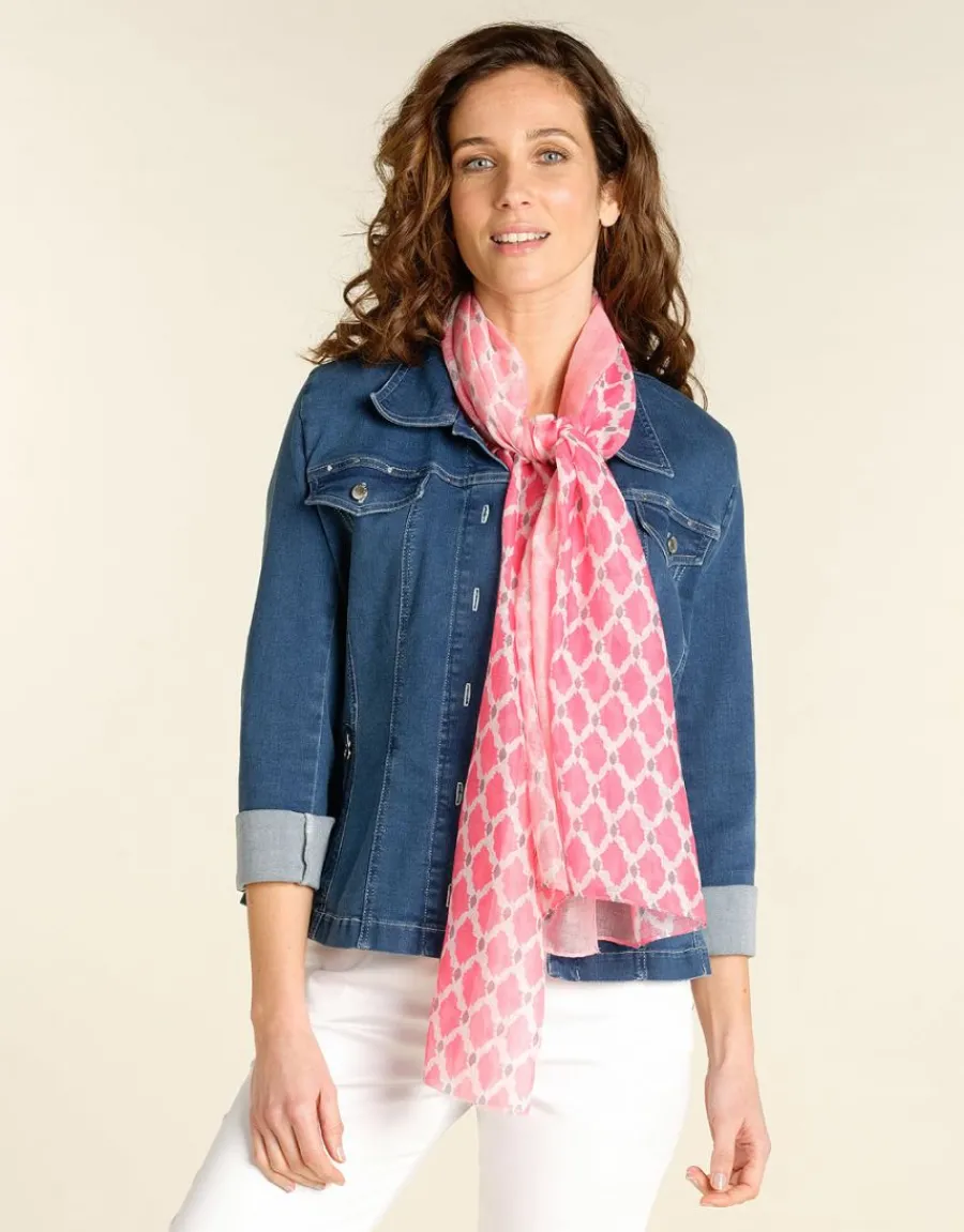 Christine Laure Foulards|Accessoires*Foulard imprimé rose