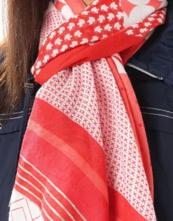 Christine Laure Foulards|Accessoires*Foulard imprimé rouge