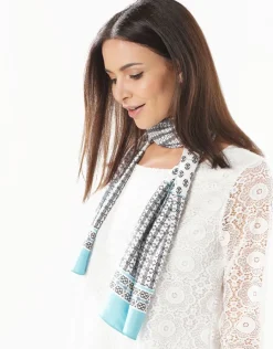 Christine Laure Foulards|Accessoires*Foulard imprimé turquoise