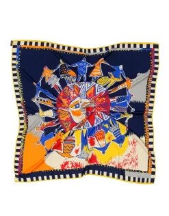 Christine Laure Foulards|Accessoires*Foulard marine imprimé