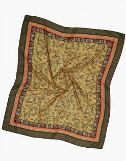 Christine Laure Foulards|Accessoires*Foulard ocre imprimé