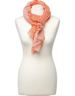 Christine Laure Foulards|Accessoires*Foulard rayé orange