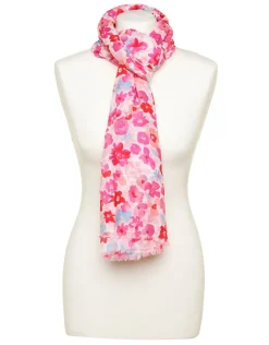 Christine Laure Foulards|Accessoires*Foulard rose floral