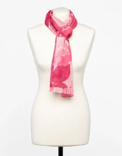 Christine Laure Foulards|Accessoires*Foulard rose imprimé