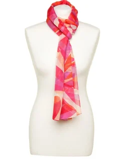 Christine Laure Foulards|Accessoires*Foulard rose imprimé