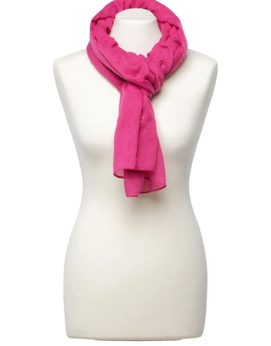 Christine Laure Foulards|Accessoires*Foulard rose paillettes