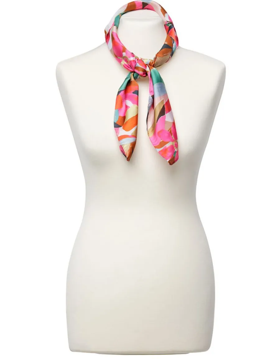 Christine Laure Foulards|Accessoires*Foulard satiné fleuri
