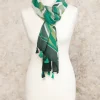 Christine Laure Foulards|Accessoires*Foulard vert imprimé
