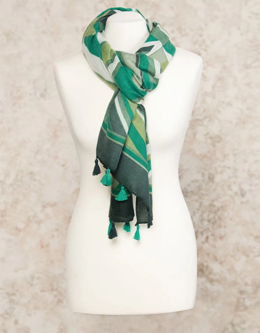 Christine Laure Foulards|Accessoires*Foulard vert imprimé