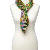 Christine Laure Foulards|Accessoires*Foulard vert imprimé