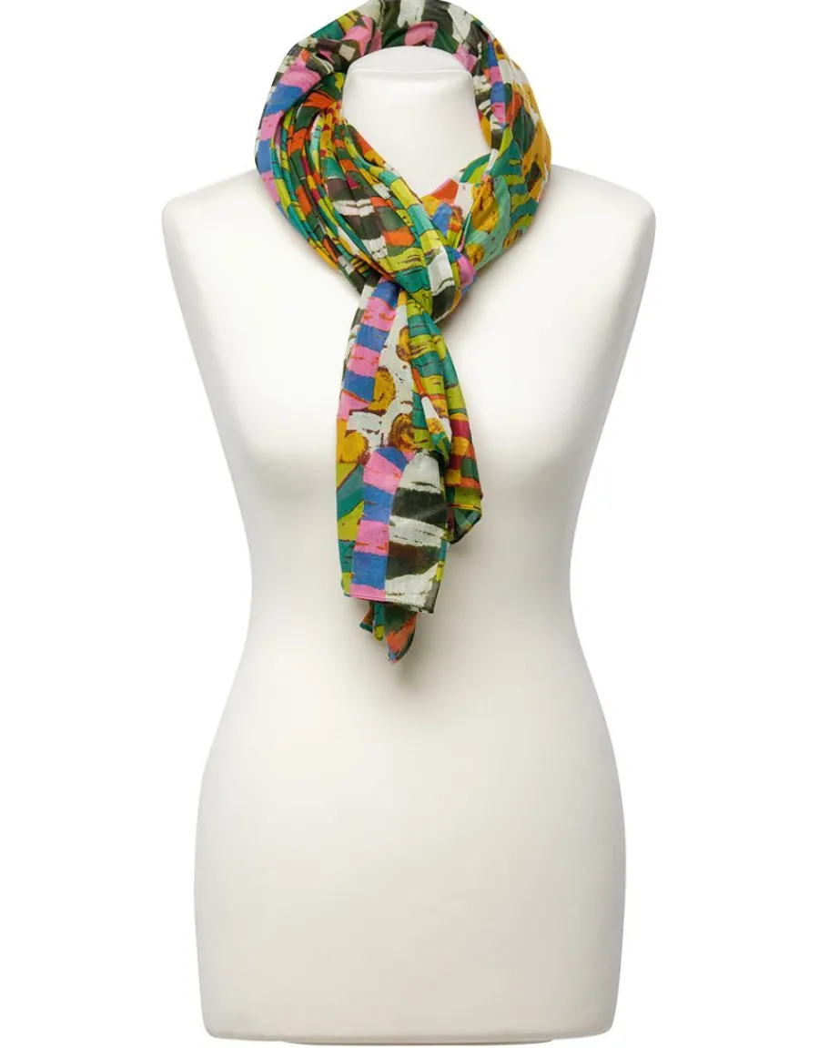 Christine Laure Foulards|Accessoires*Foulard vert imprimé