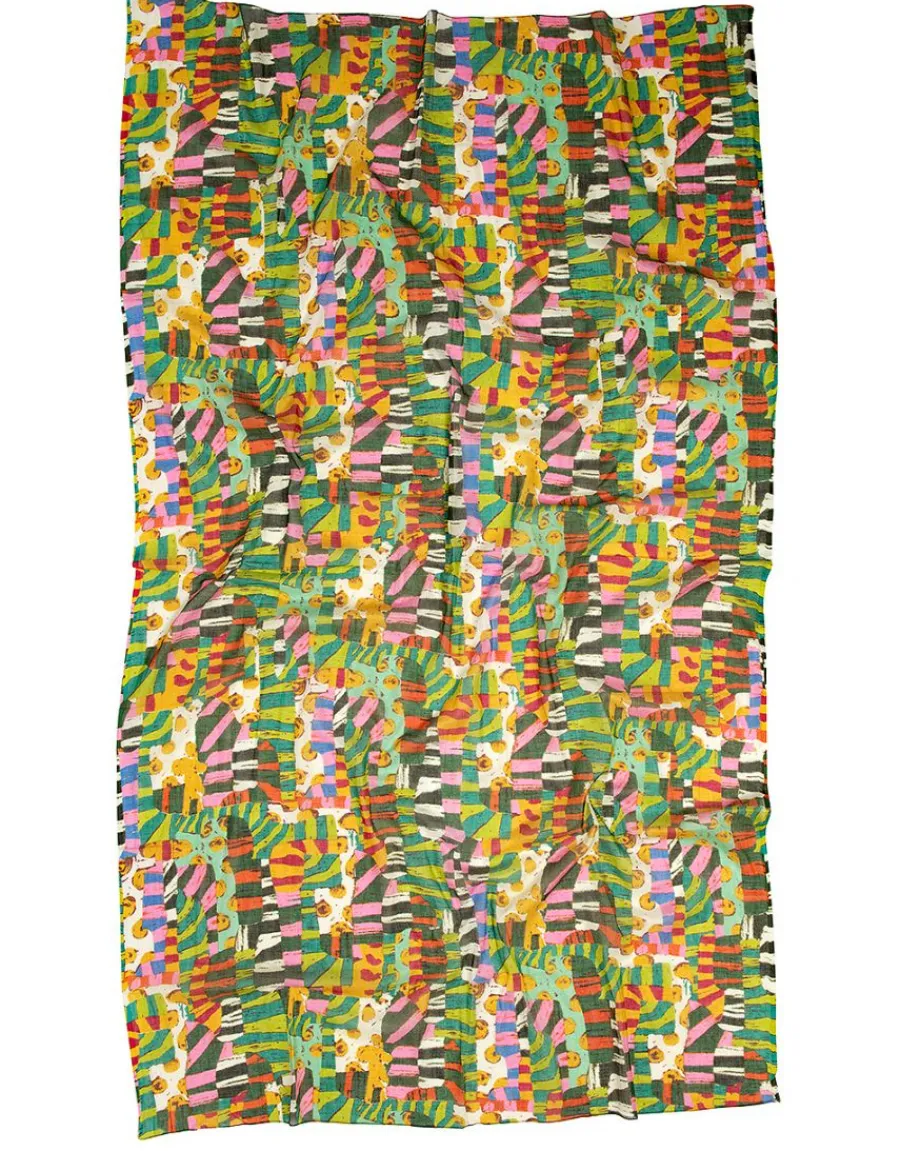 Christine Laure Foulards|Accessoires*Foulard vert imprimé