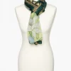 Christine Laure Foulards|Accessoires*Foulard vert imprimé
