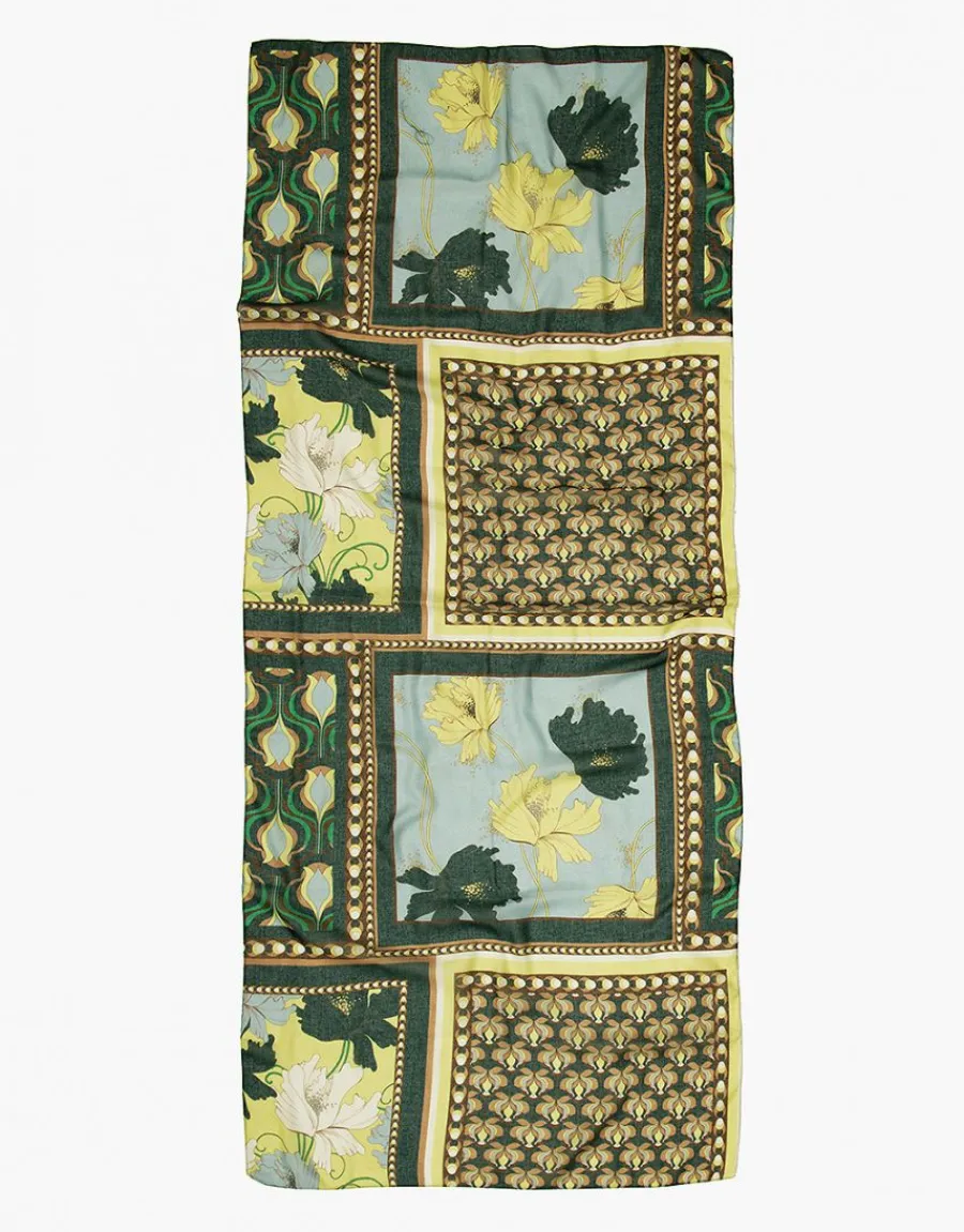 Christine Laure Foulards|Accessoires*Foulard vert imprimé