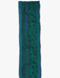 Christine Laure Accessoires|Foulards*Foulard vert imprimé