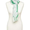 Christine Laure Foulards|Accessoires*Foulard vert motifs