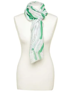 Christine Laure Foulards|Accessoires*Foulard vert motifs